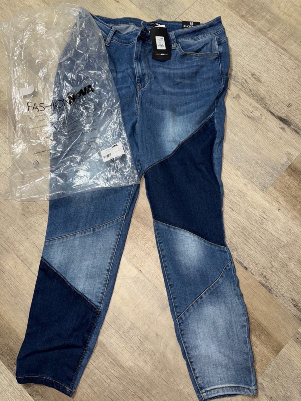 Women’s NWT Patchwork Blue Jeans